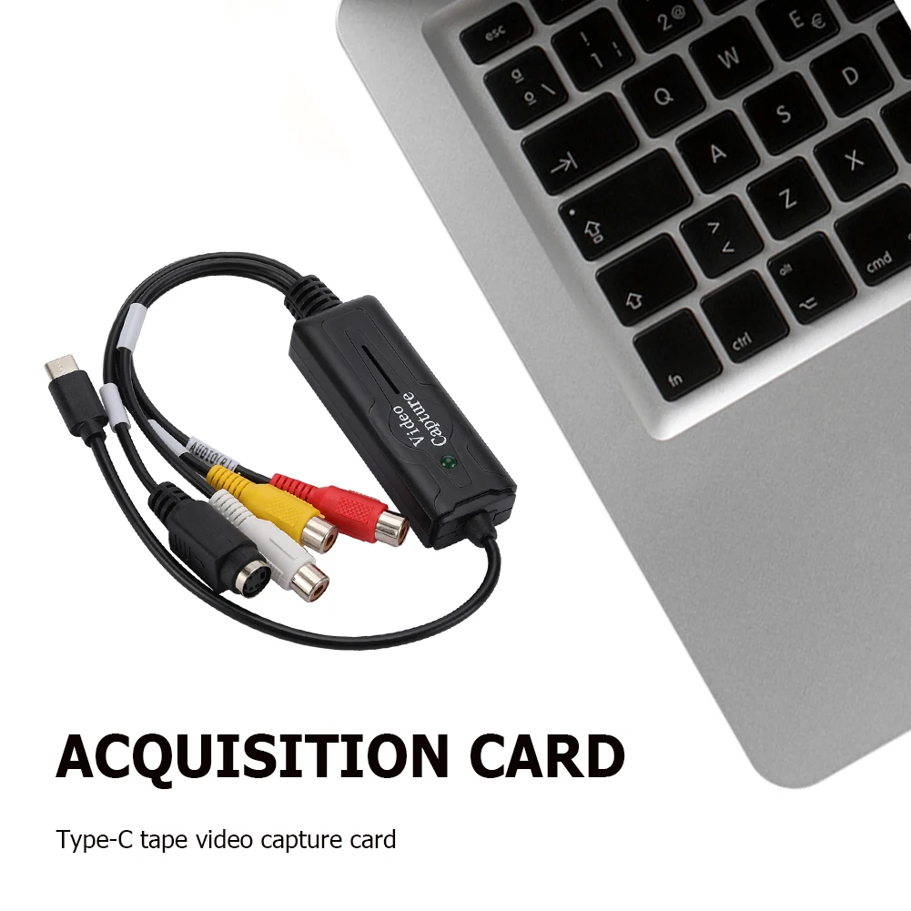 USB 3.1 Audio Video Capture Card Adapter DVD/VCD/MP4 Type-C Easy Cap Video Audio Converter 1 Channel for Capture Video