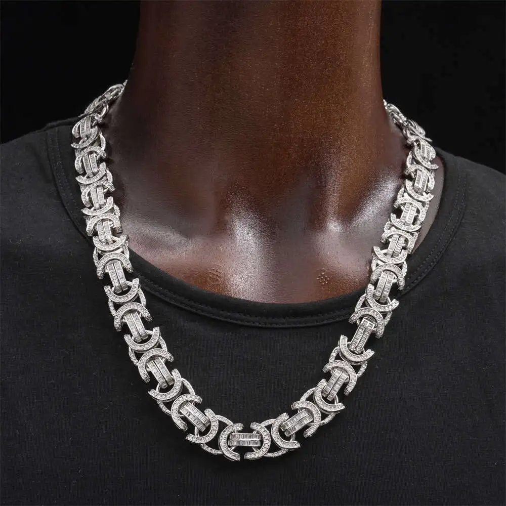 Fine Jewelry Hip Hop Heavy Mens Miami Cuban Curb Link Chain Bracelet 15mm Cuban Link Chain