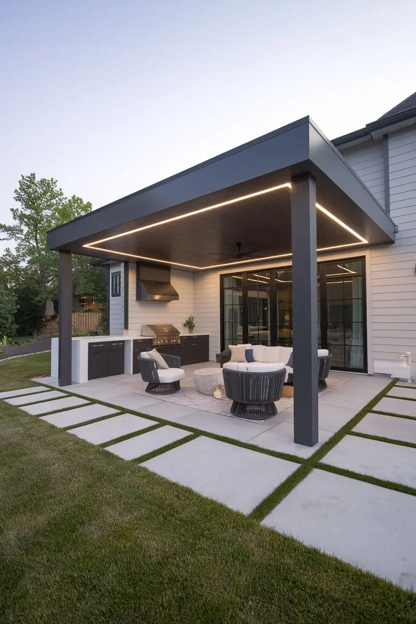 Adjustable Outdoor Garden Gazebo Customized Modern Bioclimatic Motorized Remote Control Louver Aluminum Pergola Custom Size