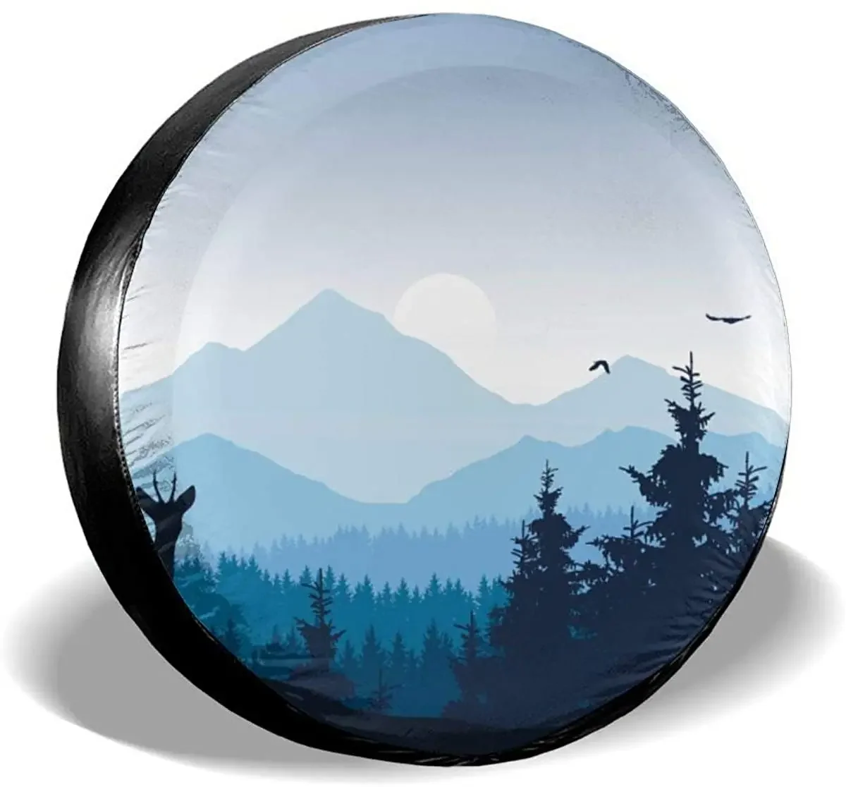 smartgood Realistic Mountain Landscape Forest Nature Abstract Spare Wheel Tire COVER CAR Waterproof Dust-Proof Universal for