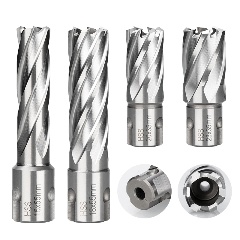 12-30Mm โลหะ HSS เจาะบิต Annular Cutter Weldon Shank Hole เปิด Hollow เจาะบิตสำหรับโลหะเครื่องมือเจาะ