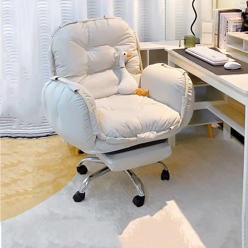 

Footrest Recliner Office Chair Armrests Caster Lift Swivel Luxury Office Chairs Wheels Back Cushion Cadeira Office Furniture