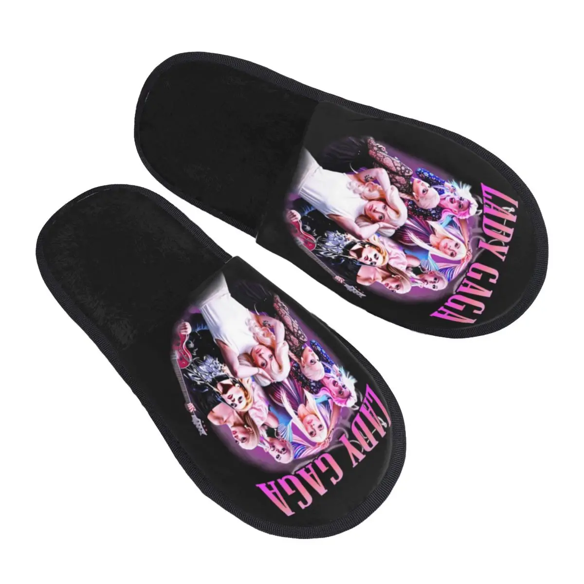 

Женские домашние тапочки Ladyed Gaga Merch, женские мягкие тапочки из пены с эффектом памяти, американские певицы, без шнуровки, гостиничные тапочки