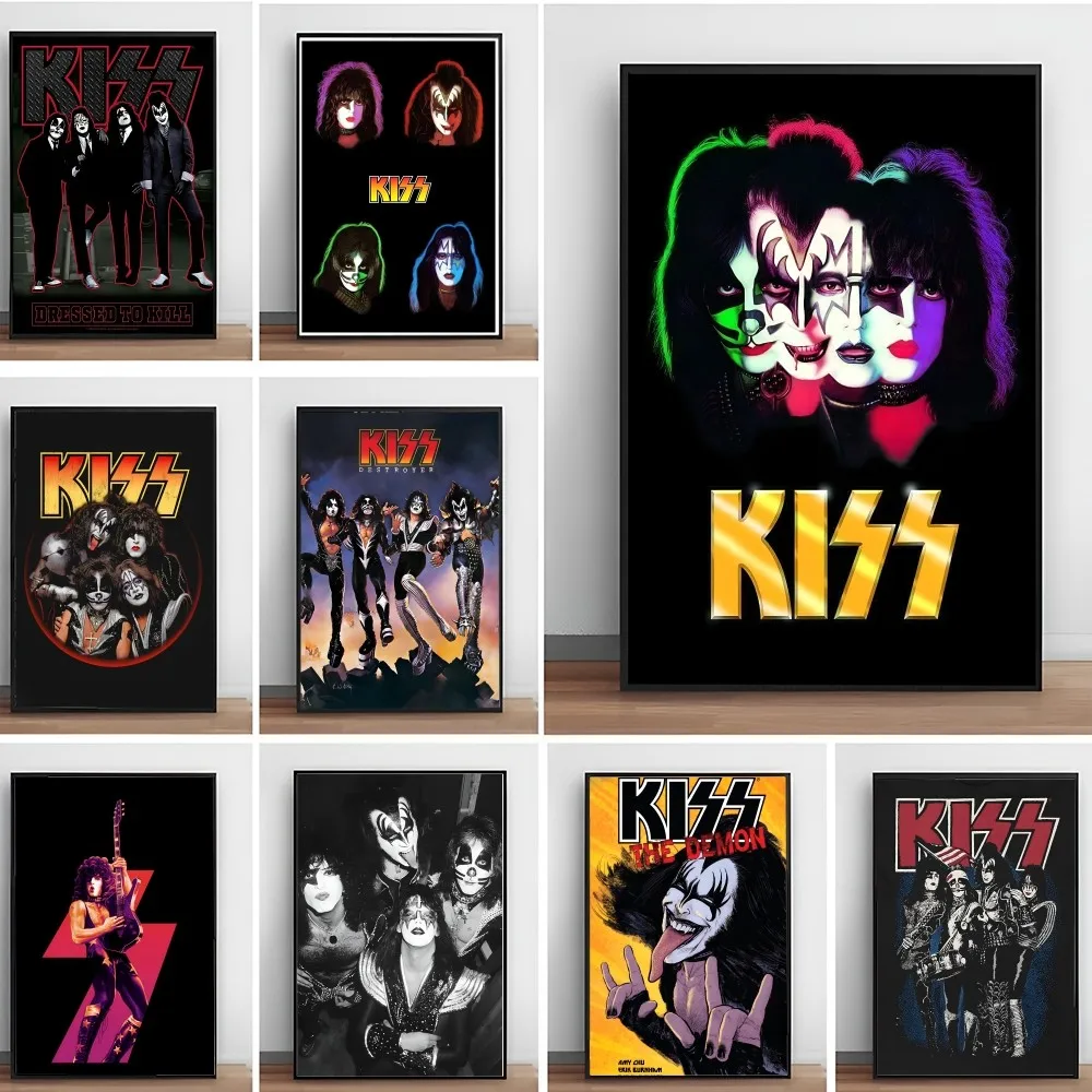 Rock Band K-Kiss Band Poster Paper Print Home Living Room Bedroom Entrance Bar Cafe Art Painting Decoration