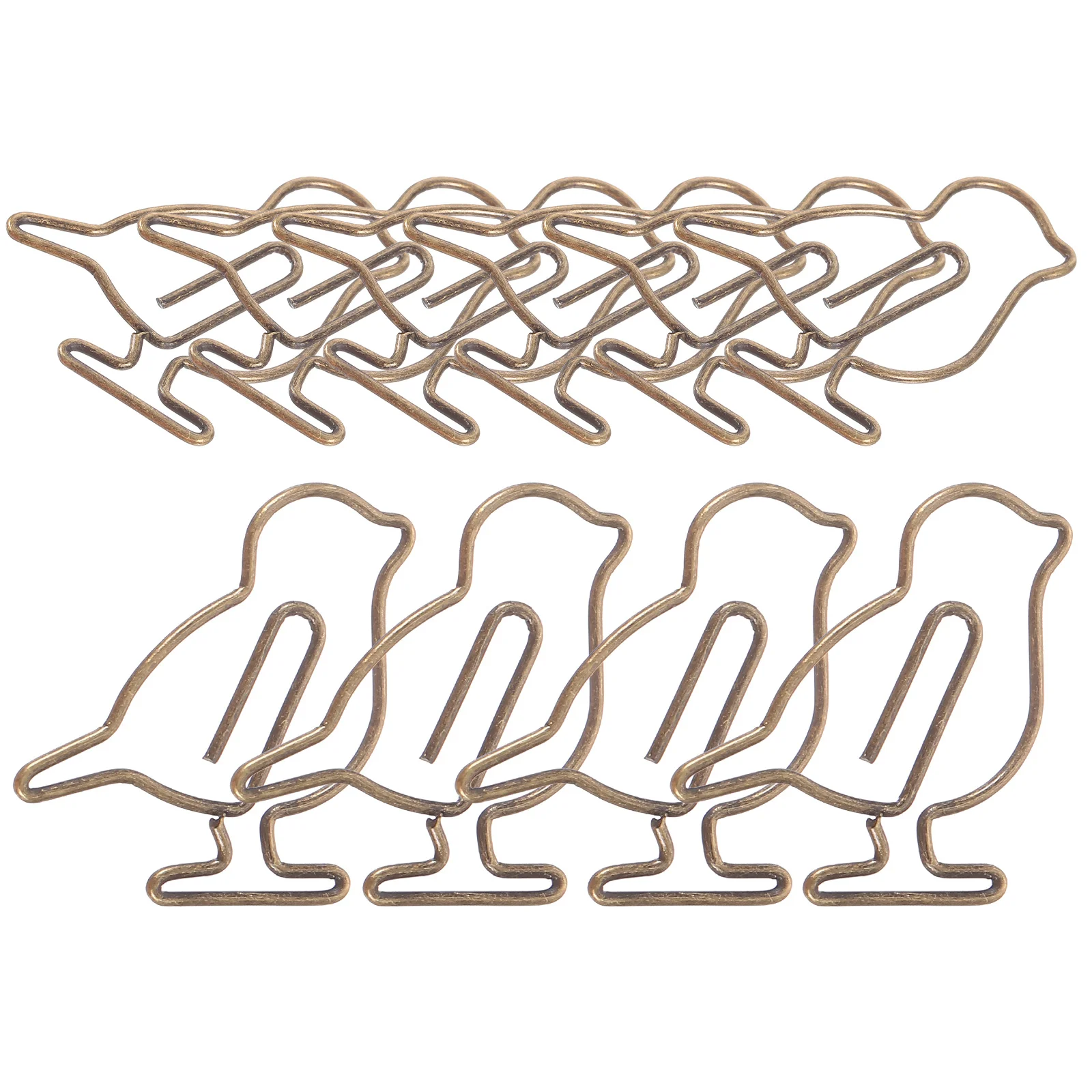 

20Pcs Metal Paper Clips Creative Shaped Cute Paperclips for Office Document Small File Clips Memo Holders Metal Paper Clip