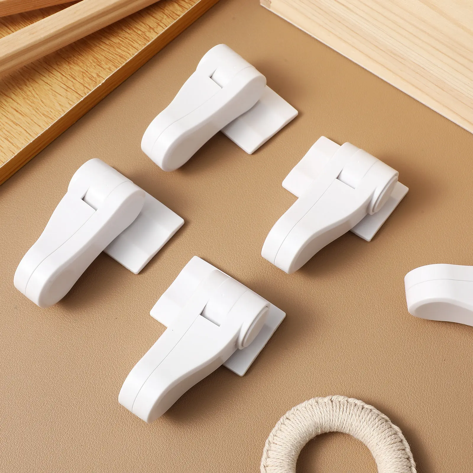 

8Pcs Door Handle Lock Proof Proofing Door Lever Locks Safety Stopper Adhesive Backing Secure Proofing Supplies,