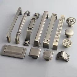 Bronze Drawer Bookcase Wine Cabinet Cupboard Closet Door Pulls Antique Zinc Alloy Furniture Kitchen Drawer Handles Dresse Knobs