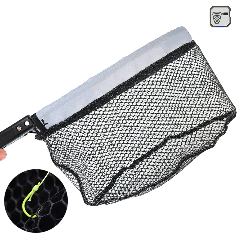 Fly Fishing Landing Net with Soft Rubber Mesh Foldable Landing Net with Tackle Bag Minnow Net Fishing Gear for Beginners