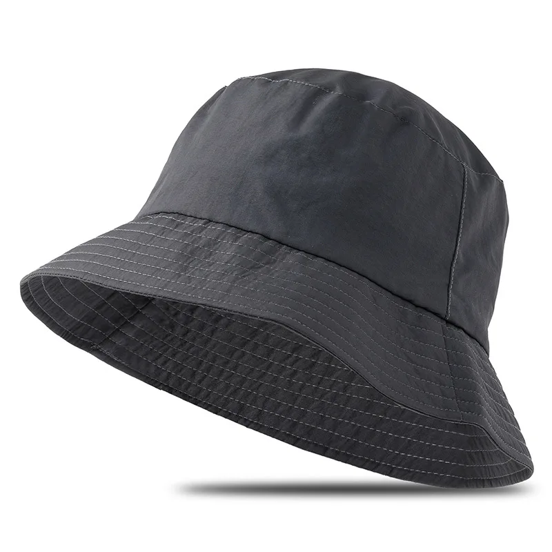 Men Women Oversize XXL 100% Cotton Bucket Hat Plain Solid Color TrendyFishing Summer Sun Cap 56-58cm 58-60cm Above 60cm