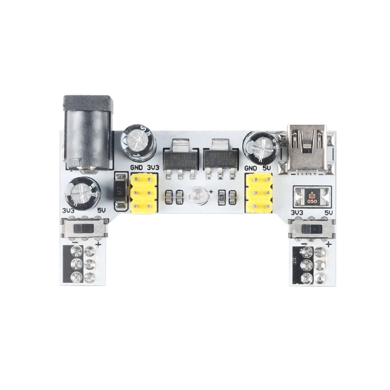 New Breadboard Power Module MB-102 Power Supply Dual 5/3.3 V Output DC Regulator