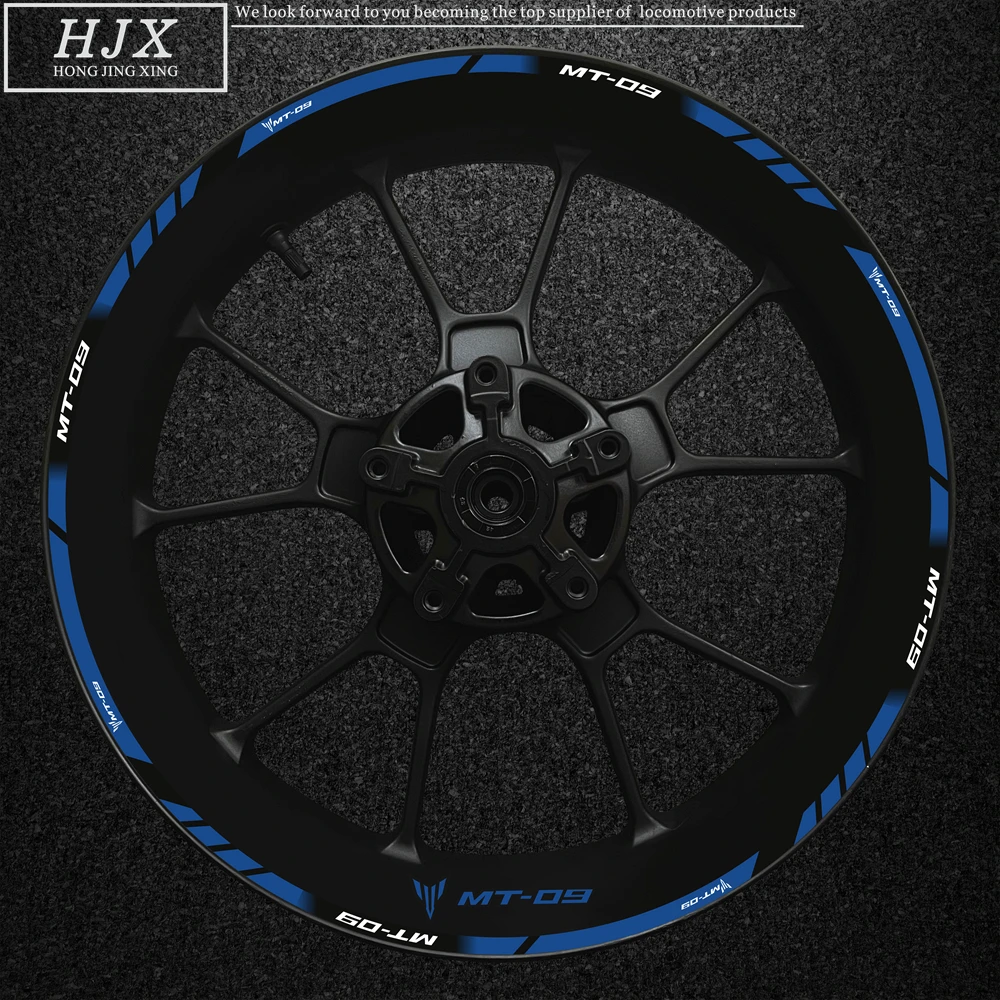 Motocicleta Hub Modificação Adesivo, Logo Rim Decoração, Decalque Reflexivo, Adequado para Yamaha MT09, Alta Qualidade