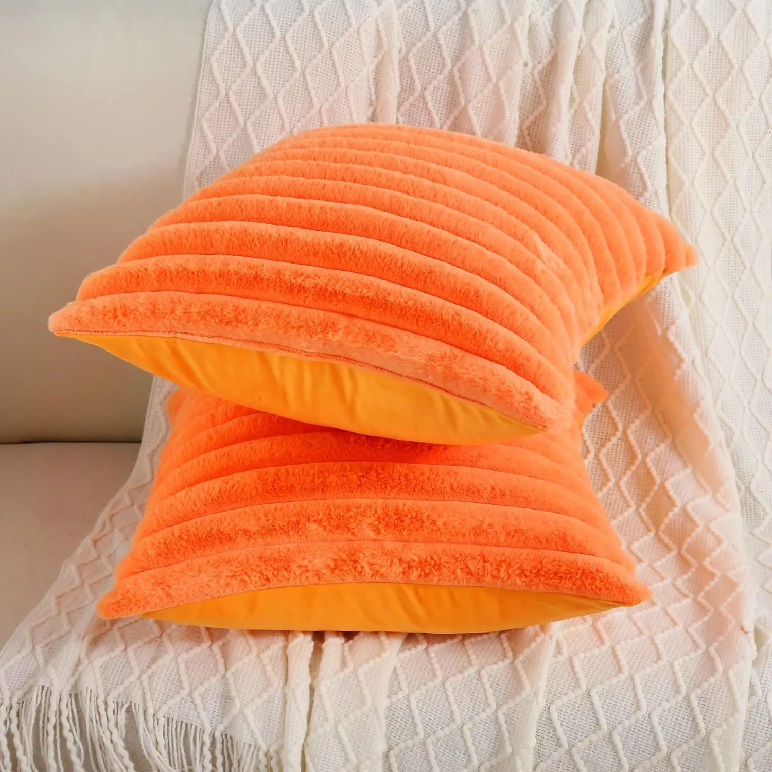 Faux Rabbit Fur Cushion Covers 18