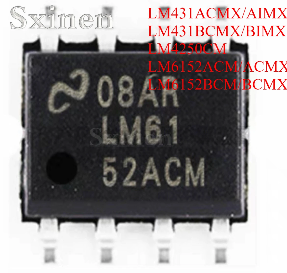 LM431ACMX/AIMX LM431BCMX/BIMX LM4250CM LM6152ACM/ACMX LM6152BCM/BCMX, lote de 10 unidades