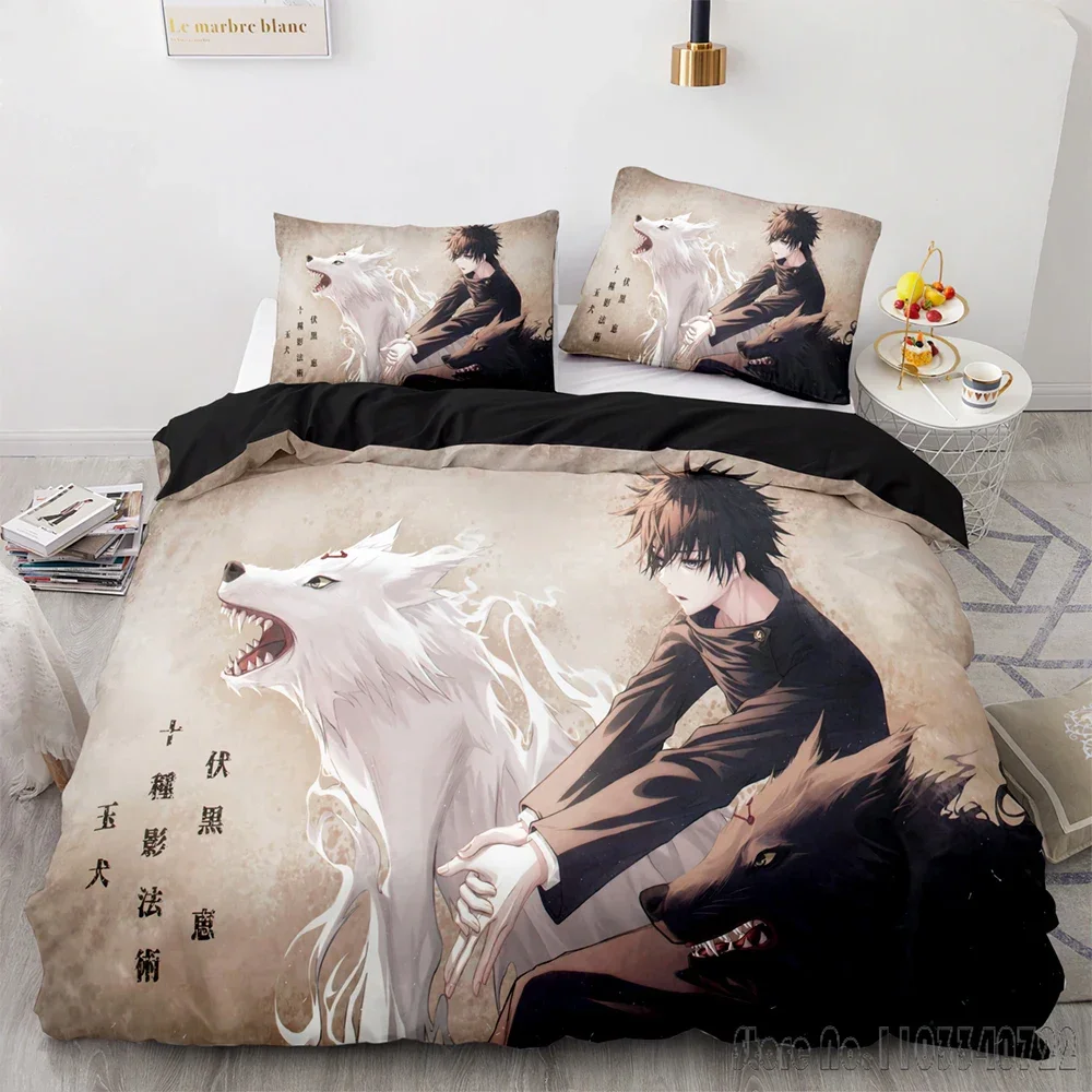 Anime Jujutsu Kaisen Satoru Gojo Duvet Cover Set HD Comforter Cover for Kids Bedding Sets Bedclothes Bedroom Decor