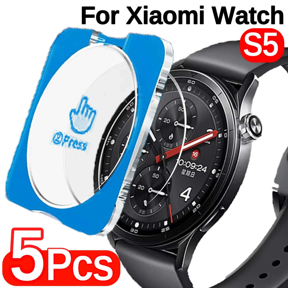 

1-5Pcs Ultra-HD Tempered Glass Screen Protector for Xiaomi Watch S5 Full Coverage Anti-scratch Protective Film with Install Kit
