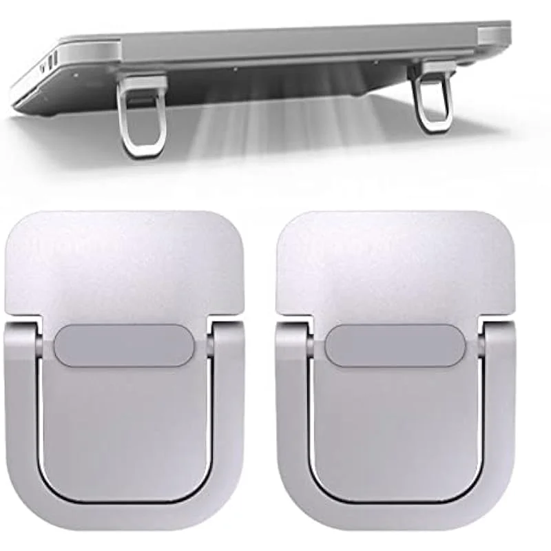 Mini Foldable Laptop Stand, Portable Computer Keyboard , Self-Adhesive Invisible Notebook Stand and Keyboard Lift for Desk