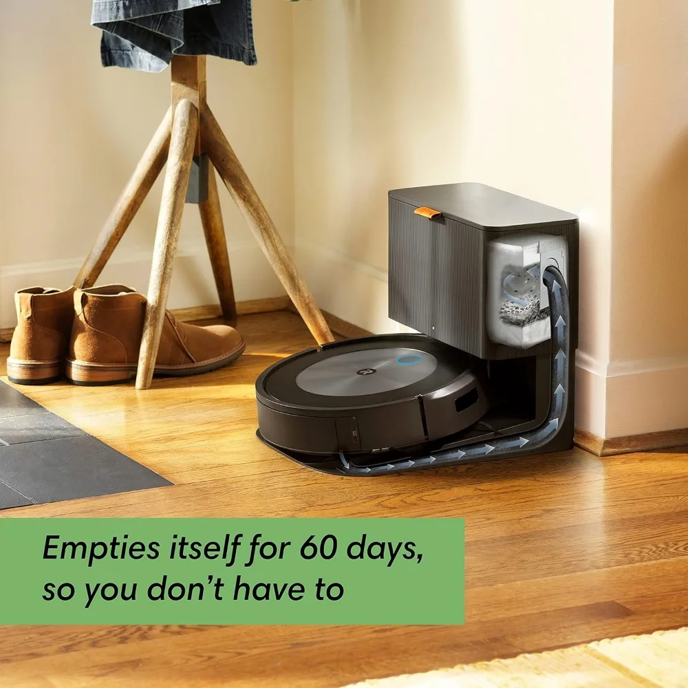 Self-Emptying Robot Vacuum – Identifies and Avoids Pet Waste & Cords, Empties Itself for Up to 60 Days