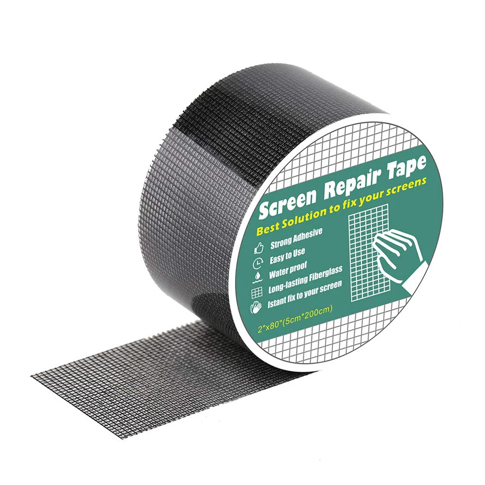 Window Screen Repair Kit Door Window Patch Tape Strong Adhesive Long Lasting Fiberglass window repair tape