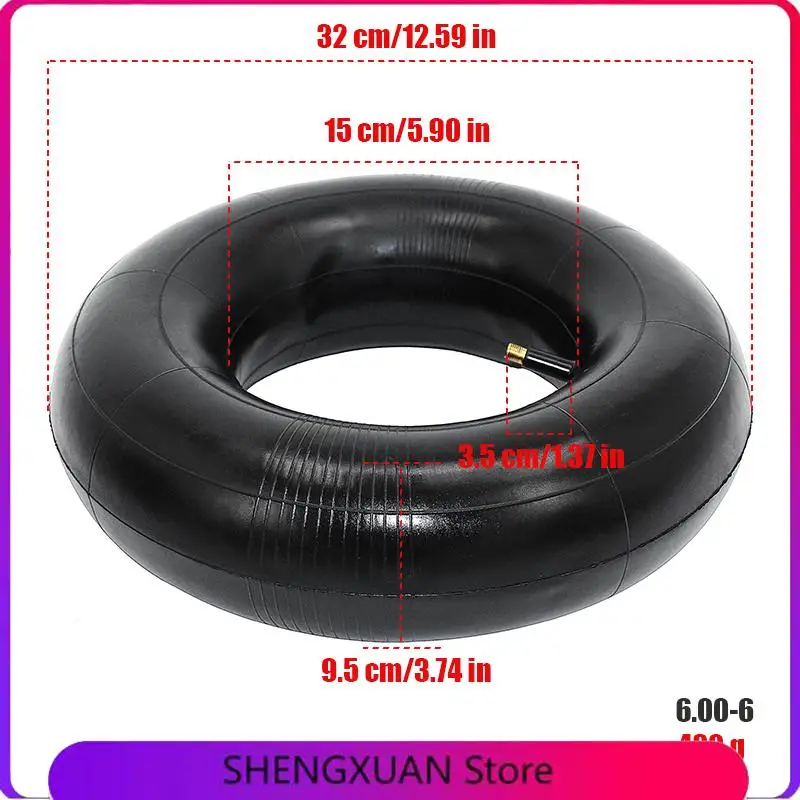 NEW 6.00-6 Thick Inflatable Inner Tube Suitable for Grass Machine Tires 15x6.00-6 Golf Car Tires Straight Mouth Inner Tube
