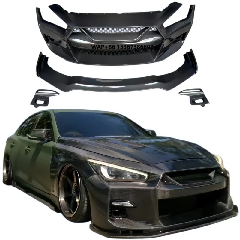 

High Quality Carbon Fiber Front Bumper (Customizable: Forged Carbon, Ballistic Weave, Twill Weave)