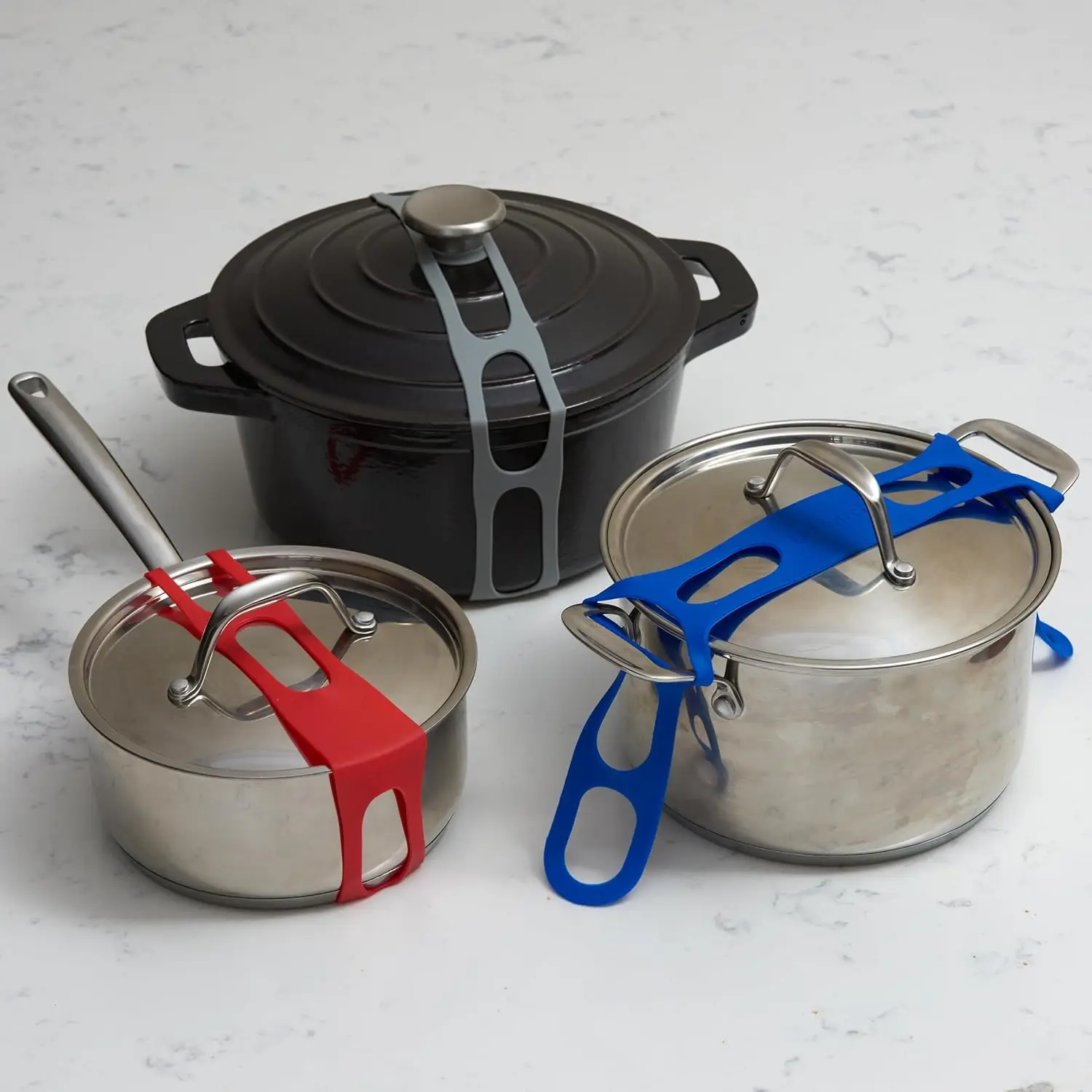 Silicone Pot Lid Elastic Band Reusable Data Cable Storage Strap Stretchable Curtains Lunch Box Fixed Straps Home Organizer Tools