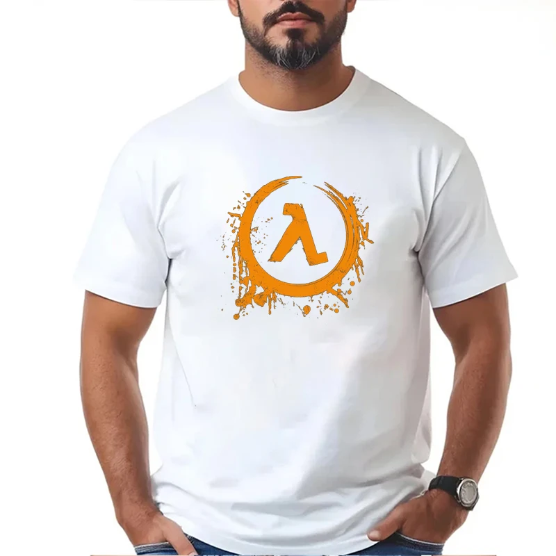 Fun Half Life 3 Cotton Player T-shirt with Lambda Logo, The Best Game You Will Never Play, Valve Meme Nerd Gift PC Game Top