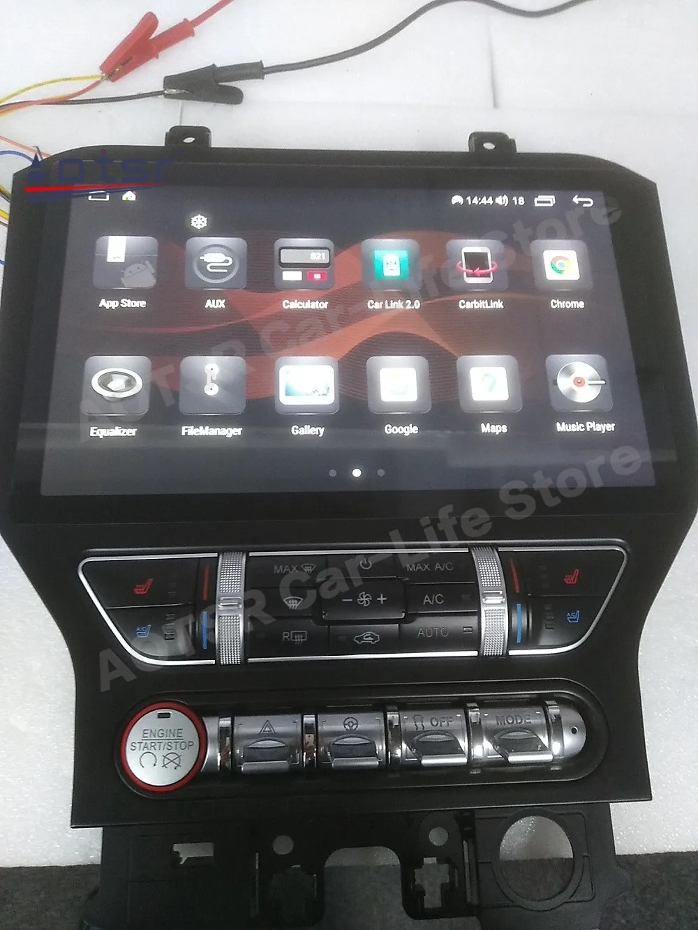 フォードマスタング用カーラジオ,マルチメディアシステム,GPSナビゲーション,Android 13, Bluetooth, 2015, 2016, 2017, 2018