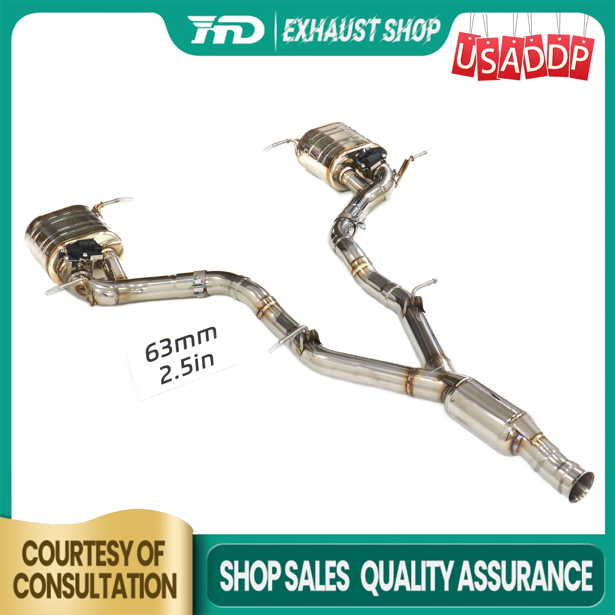 

HMD Catback for Mercedes Benz SLK200 R230 Stainless steel Electronic valve High quality Muffler Exhaust system