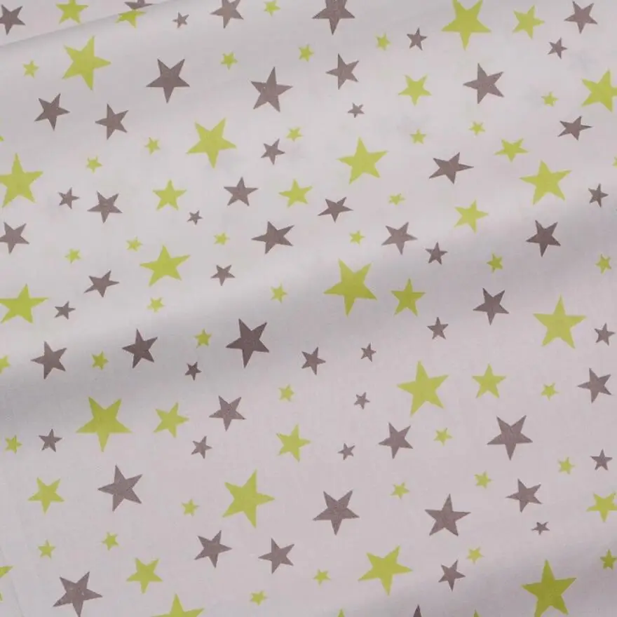 Twill Cotton Fabric with Stars and Wave Print, DIY Sewing, Patchwork Quilting, Fat Quarters Tecido Cloth, Tilda, Sheet Textiles