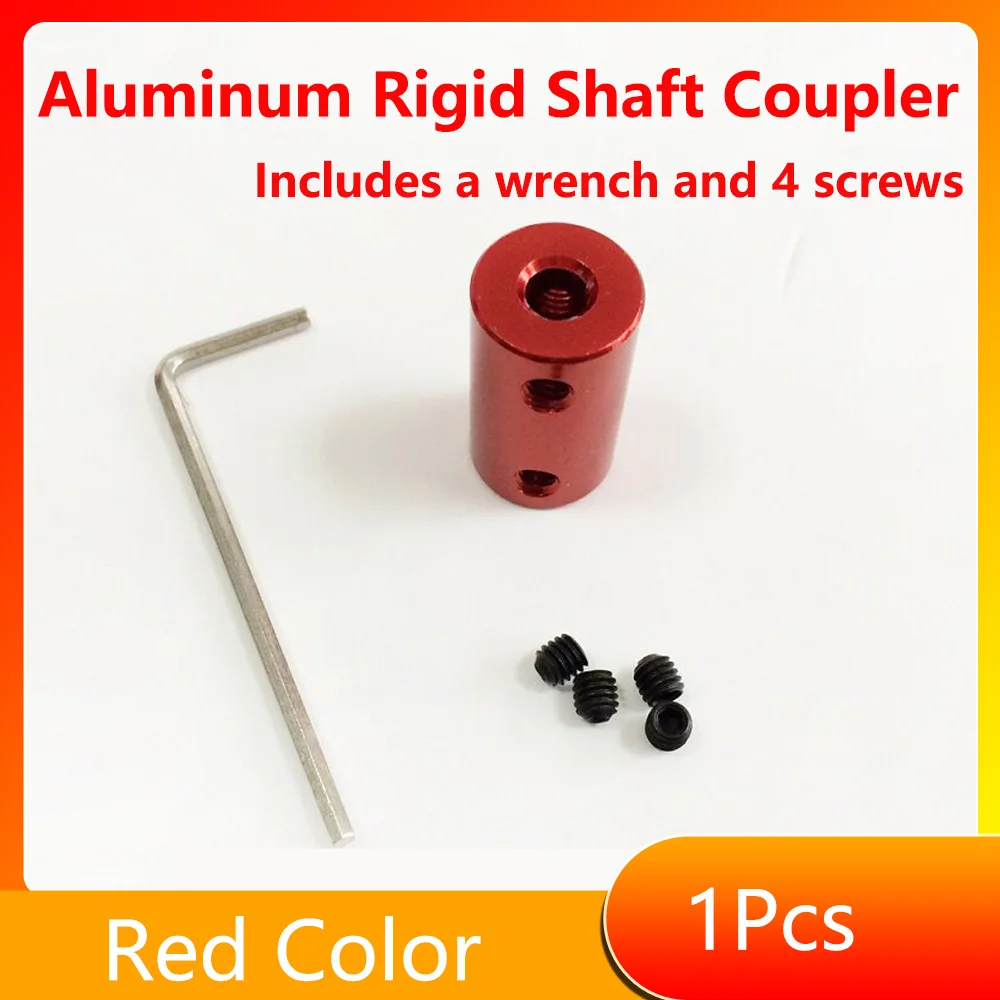 Red Color 3mm/4mm/5mm/6mm/7mm/8mm Aluminum Rigid Shaft Coupler Rigid Coupling Motor Connector 3D Printer Parts Hot Sale
