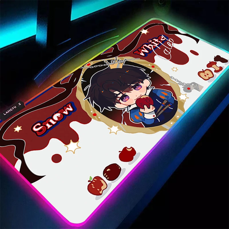 

Mouse Pad Gamer Computer Extended Game Mousepad LED Love And Deepspace Caleb Desk Mat RGB Keyboard Pad Rubber Durable For Carpet