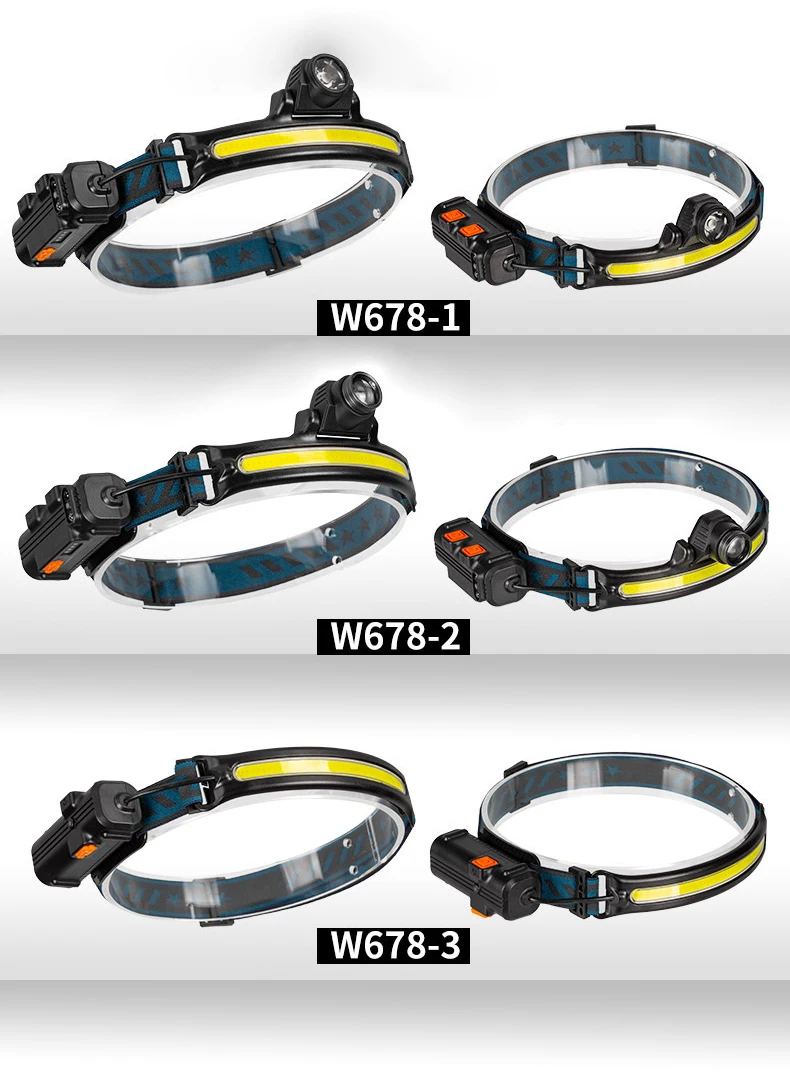 XPG+COB Zoom Induction Headlamp Built-in Battery USB Rechargeable Multifunction Waterproof Head Flashlight For Camping Fishing ﻿