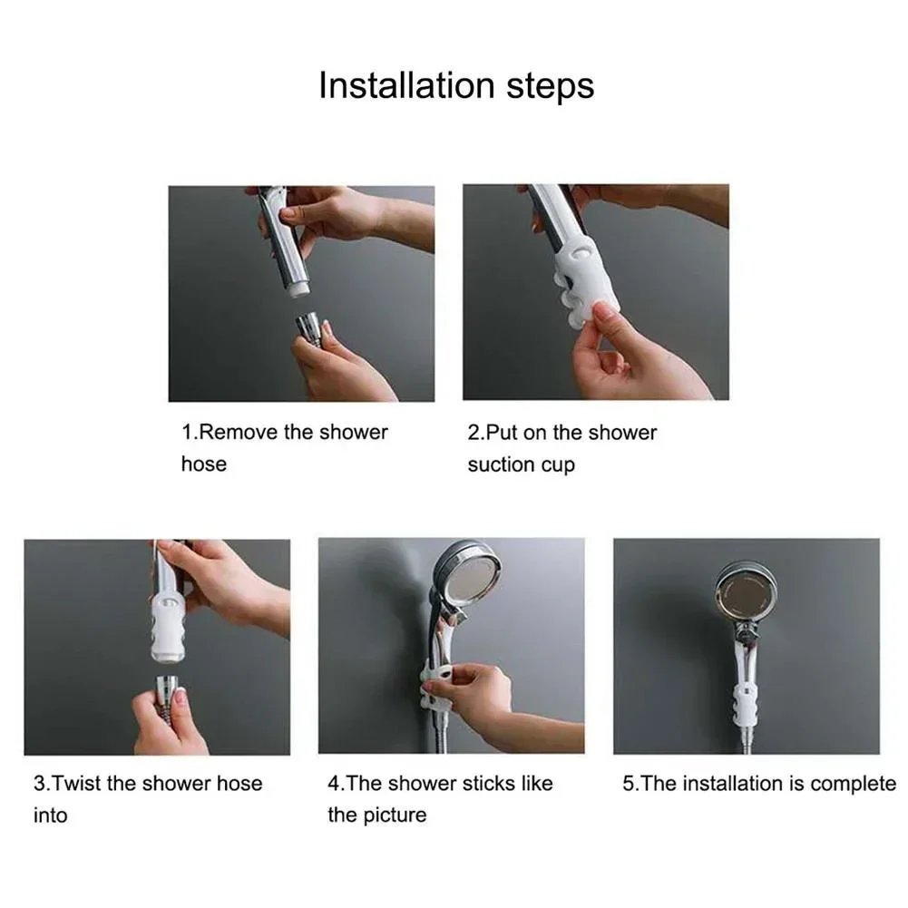 Suction Cup Shower Sucker Removable Silicone Strong Suction 7.5 * 4 * 2.5cm Bracket Moving Nozzle High Quality