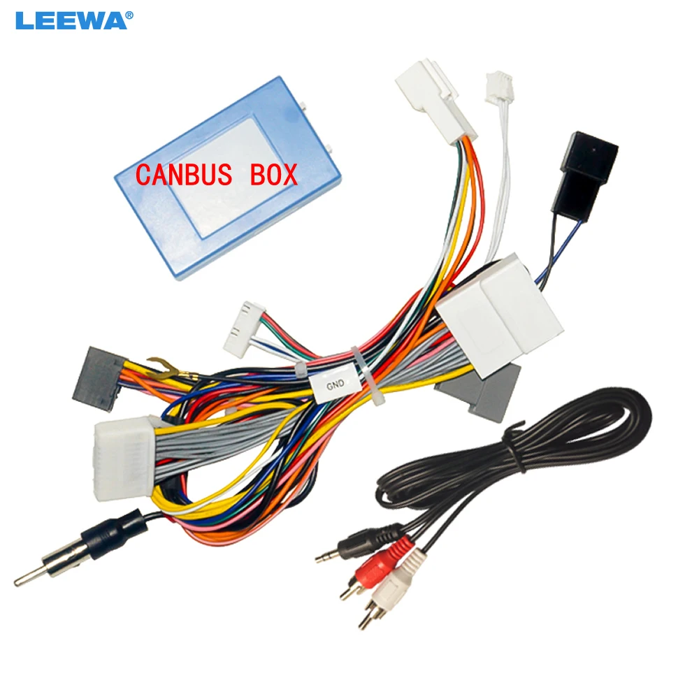 

LEEWA Car Audio 16PIN Android Power Calbe With Canbus Box For Nissan Teana DVD Player Wiring Harness Adapter #CA6482