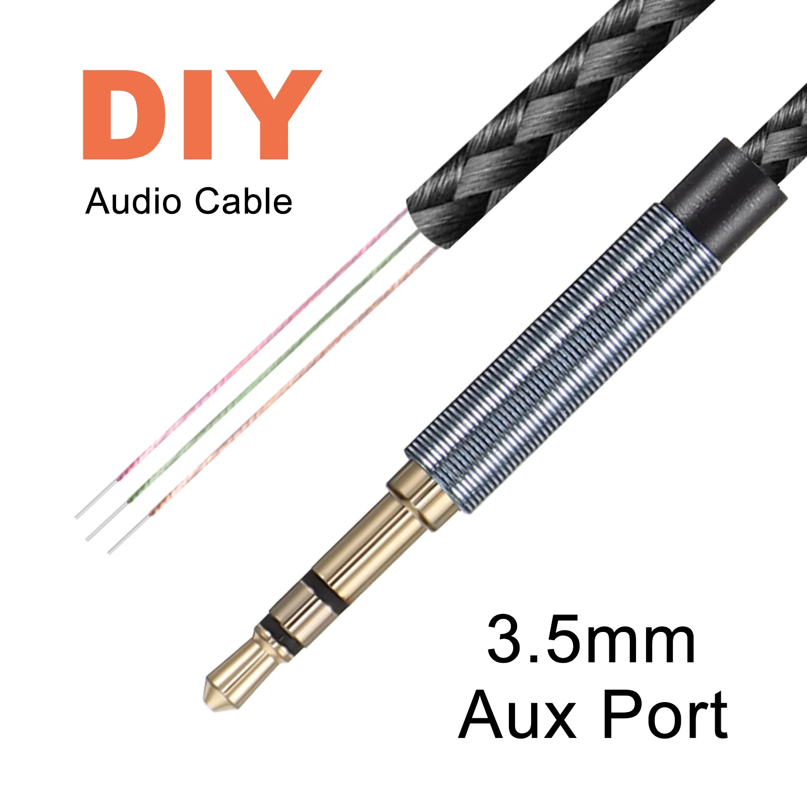 

2 Pcs 35mm Audio Cable Headphone Wire 30cm Gold Plated Clear Sound High Fidelity Durable Replacement Line for Headsets