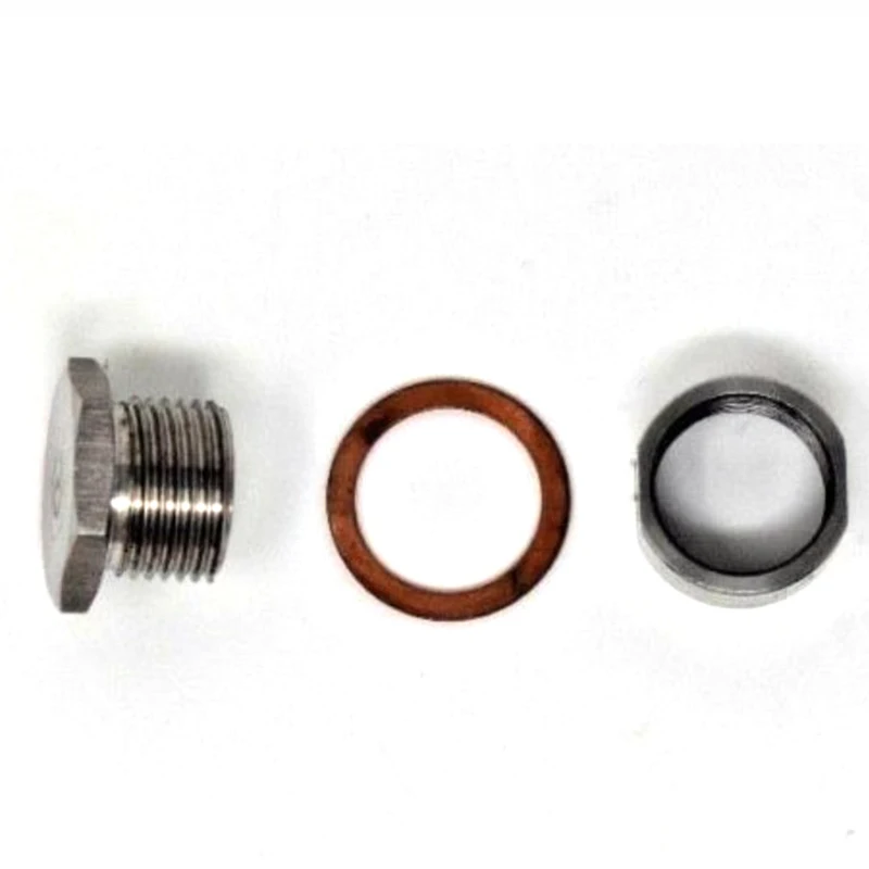 

Steel O2 Oxygen Sensor Steel Weld Bung 18 x 1.5 Plug And Nut With Gasket