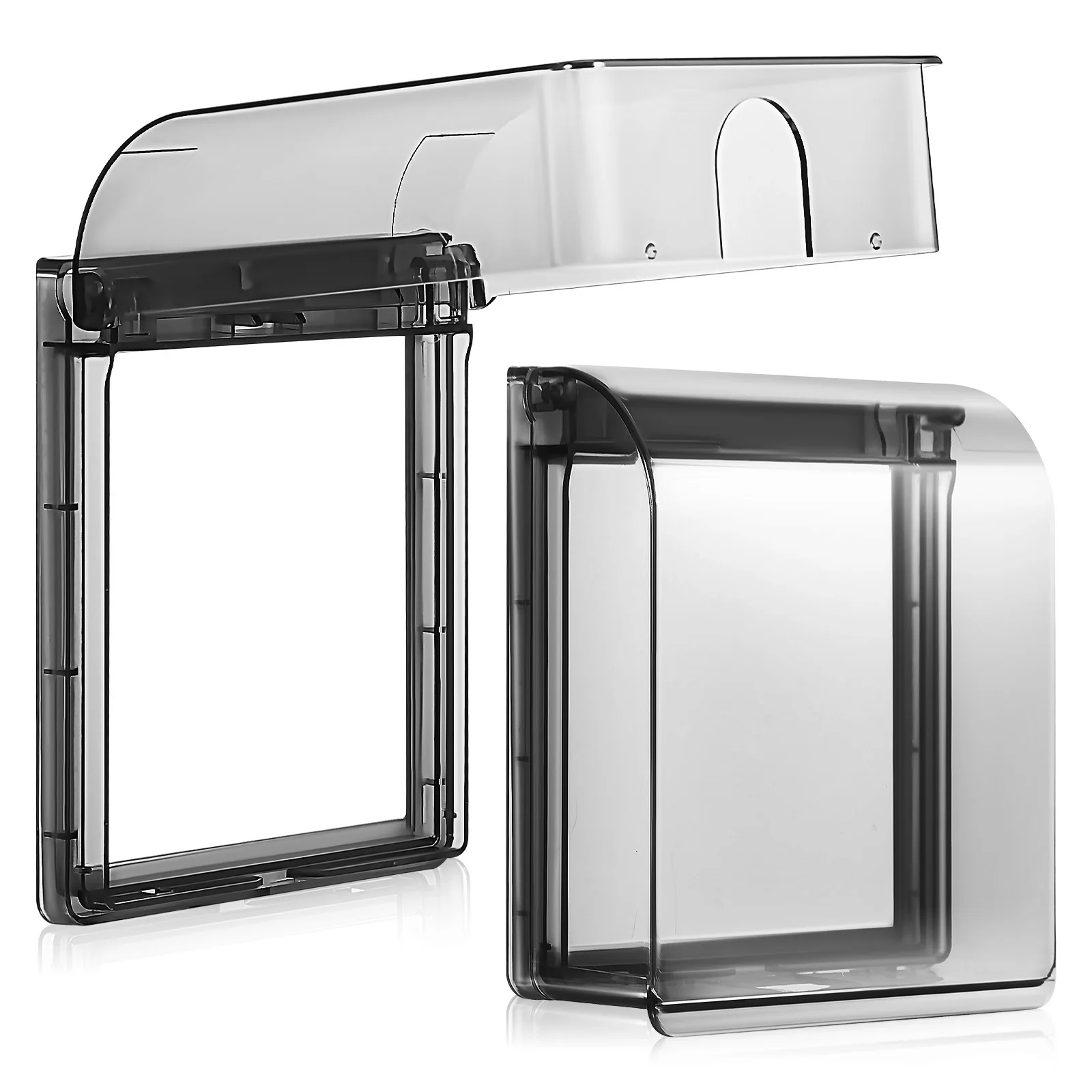 

2 Pcs Waterproof Socket Box 86 Type Bathroom Outlet Covers Black Transparent Upgraded Version Anti Splash Design Easy