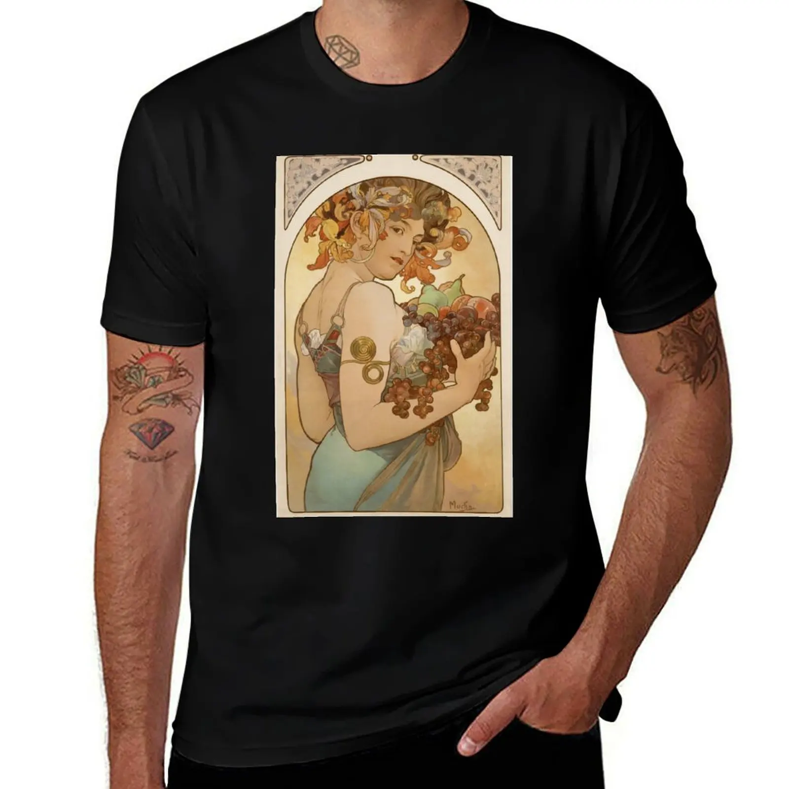 

Alphonse Mucha- Fruit T-Shirt Utility Casual Work T-Shirt