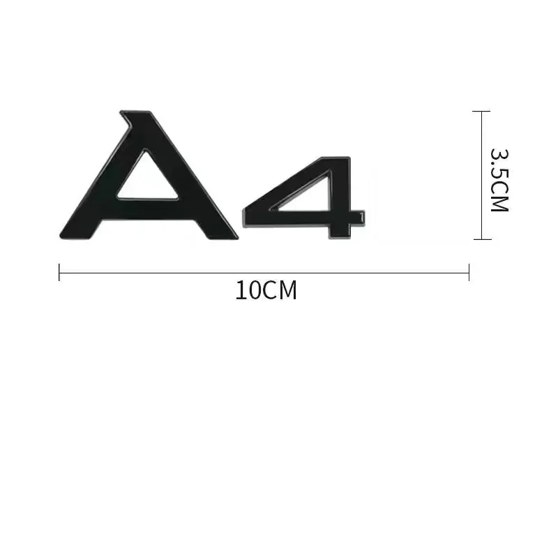 7pcs/set is suitable for the combination set of Quattro 2.0T Sline 2008-2017 before and after Audi A4 logo glossy black collar.