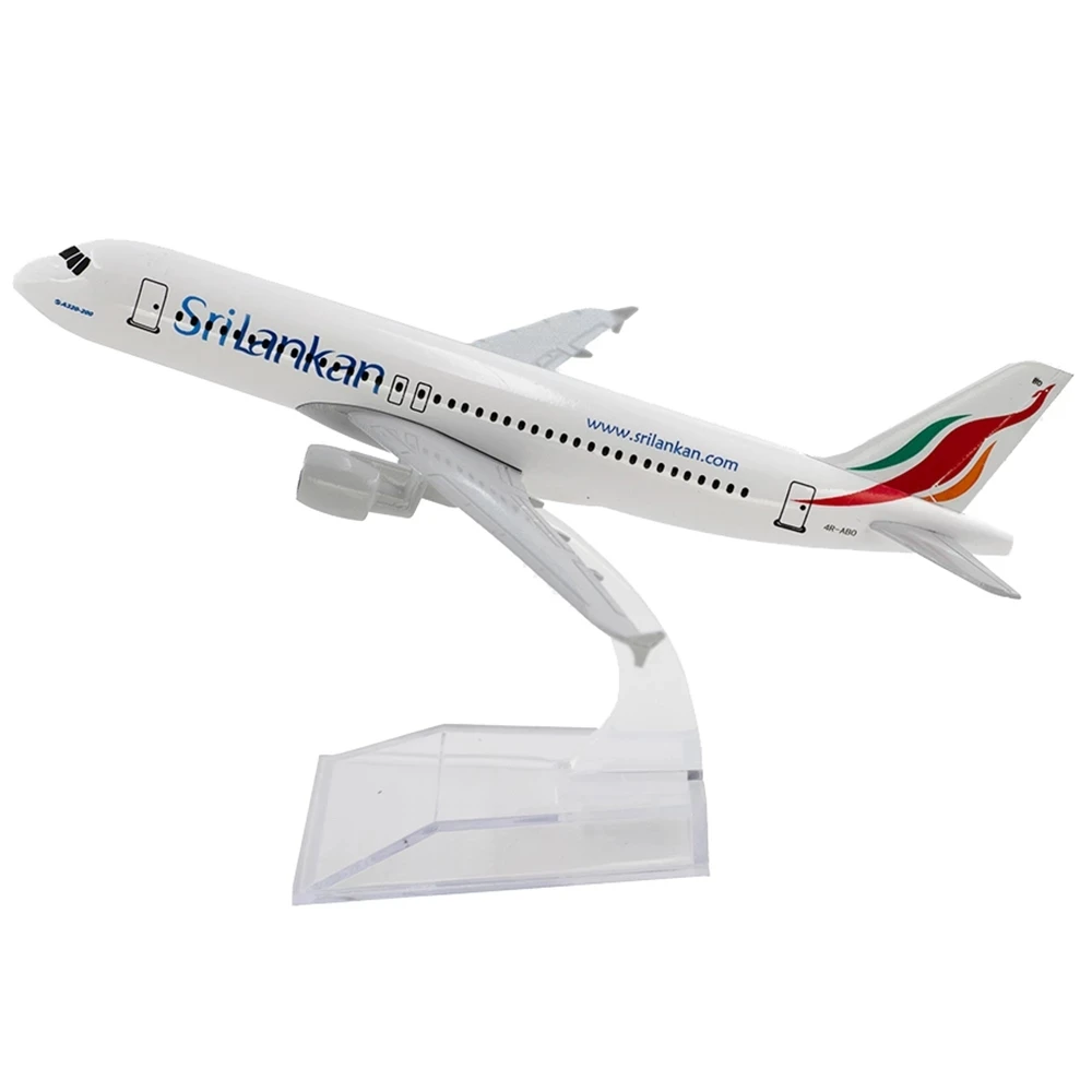 1/400 Scale Aircraft Sri Lankan Airlines Airbus A320 SriLankan 16cm Alloy Plane Model Toys Children Kids Gift for Collection