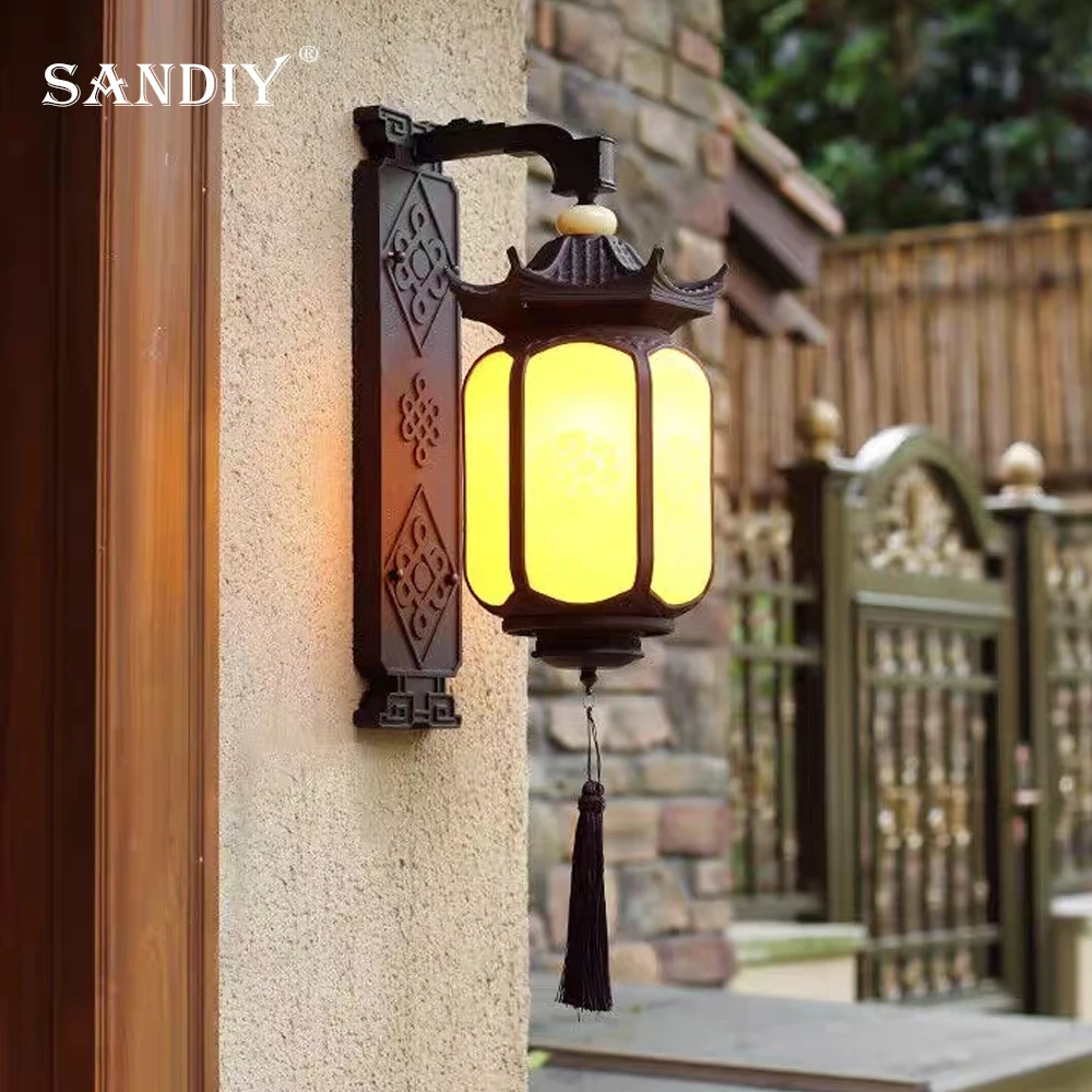 Outdoor Wall Lamps New Chinese Wall Lamps Garden Lamps Villa Gate Lamps Outdoor Outdoor Terrace Hotel Exterior Door Pillar Lamps