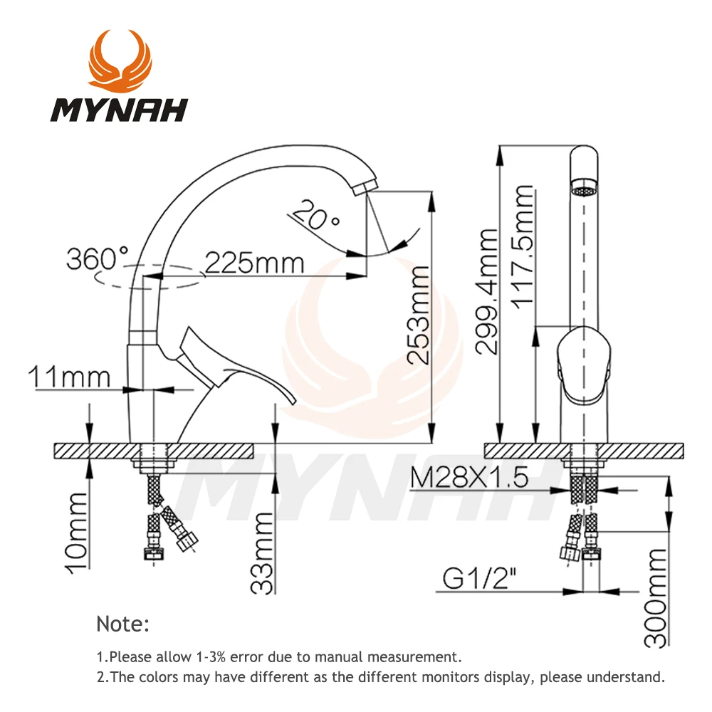 Imagem -03 - Mynah Torneira de Cozinha Branca Único Furo Bico Chromed Kitchen Sink Mixer Torneiras de Água Quente e Fria