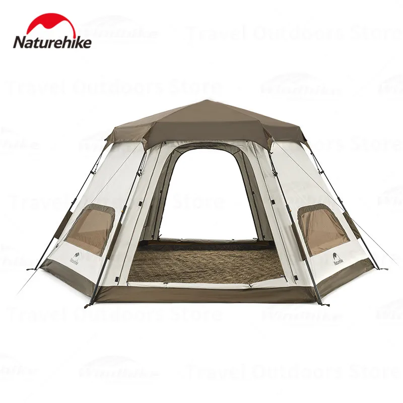 Naturehike Hexagonal Automatic Tent Quick Open One Touch Rainproof Waterproof Camping Detachable Top Outdoor Skylight Tent 8.5㎡