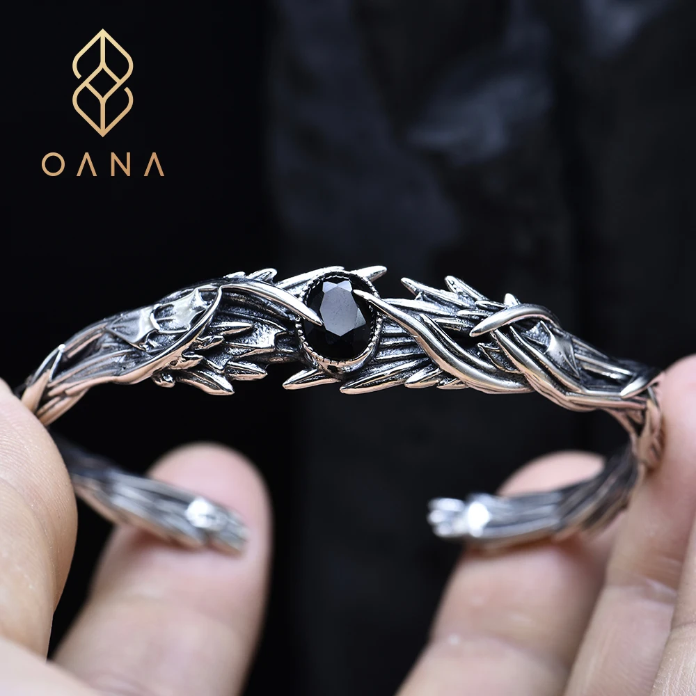 OANA 925 Sterling Silver Bracelet Seiko Men's Fashion Trend Angel Devil Wing Stitching Jewelry Free Shipping