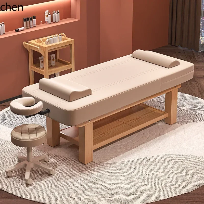DSA Straight Solid Wood Beauty Salon Special SPA Ear Picking Bed Physiotherapy Massage Bed