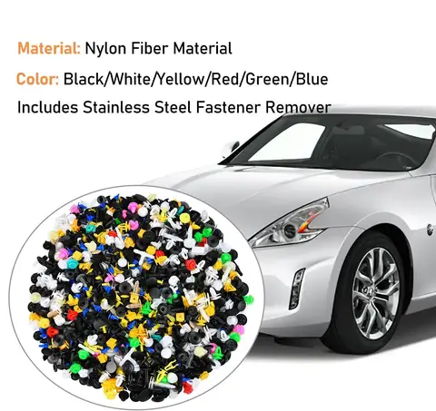 500Pcs 1000Pcs Mixed Car Buckle, Car Bumper Door Panel Fixed Clip, Universal Car Clip, Mixed Car Bumper Fender, Decorative Door Panel Protective Cover, Engine Cover Holder, Rivet Push Clip with Fastener Remover 8 best sales bumper twingo - №1