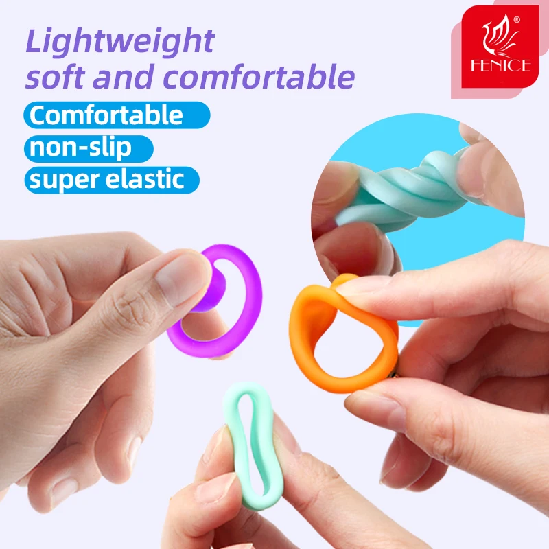 Fenice Pet Scissors Silicone Finger Rings Imported Soft Finger Non slip Ring Beautician Finger Set Ultra Soft and Comfortable