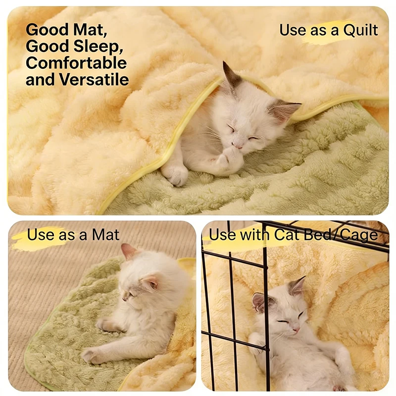 Pet Jacquard Blanket for Dogs Cats Waterproof & Non-Slip Design Cat Scratch Resistant Multi Functional as Urine Pad Cover Cloth