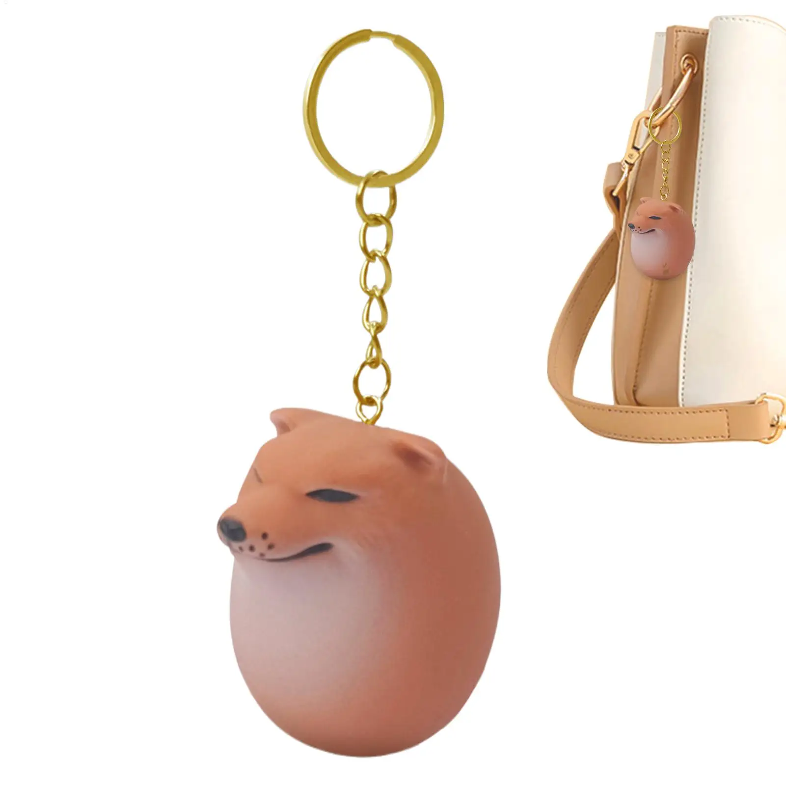 

Dog Keychain Animal Figure Key Pendant Funny Keyring Purse Charm for Children Women Girls Kids Teenage Son Boys Her Men Grandson