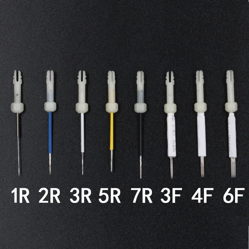 50pcs Dermograph 1R Original USA Mosaic Tattoo Machine Pen Needle Agulhas 1 Prong For Permanent Makeup Eyebrow & Lip